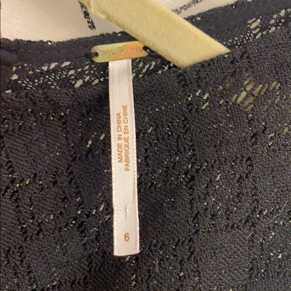 Free People black sundress with see through panel - Picture 3 of 3